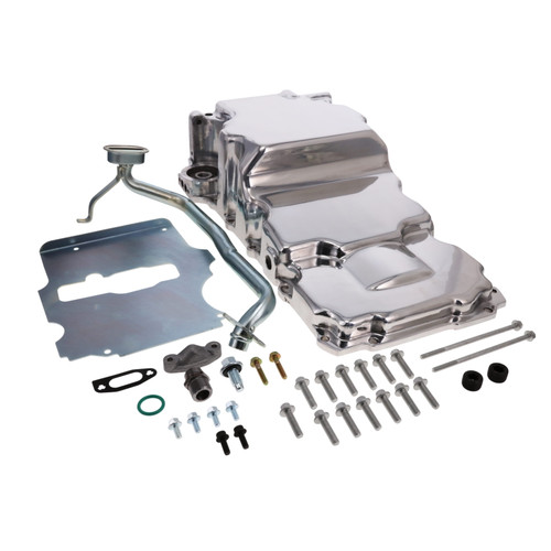TSP 81075P GM LS Low-Profile Retro-Fit Rear Sump Oil Pan, Aluminum, Polished