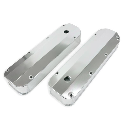 TSP JM8094-7CA Ford Big Block Long Bolt Fabricated Aluminum Valve Covers w/ Breather Holes Clear