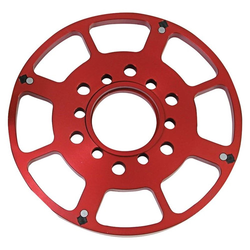 MSD Ignition 8621 BBC, Crank Trigger Wheel, 8.000 Balancer, Aluminum, Red Anodized