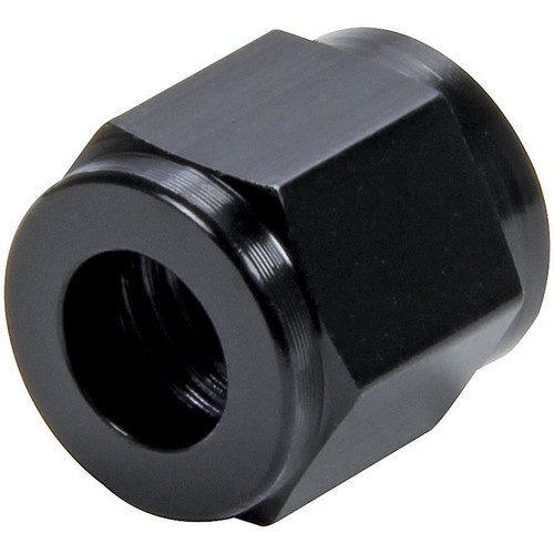 Allstar ALL50321 Tube Nut, -4 AN, 1/4 in. Line, Aluminum, Black, Pair