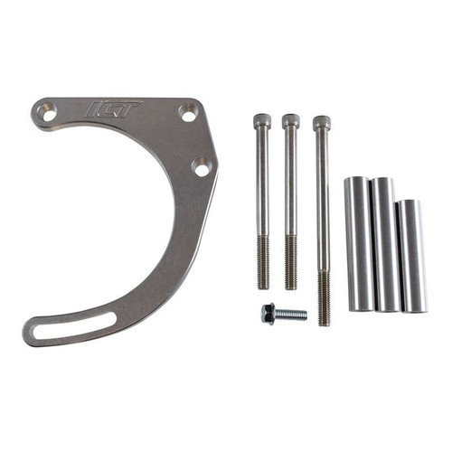 ICT Billet 551672E SBC Alternator Bracket Kit, Passenger Side, Cylinder Head Mount, Aluminum