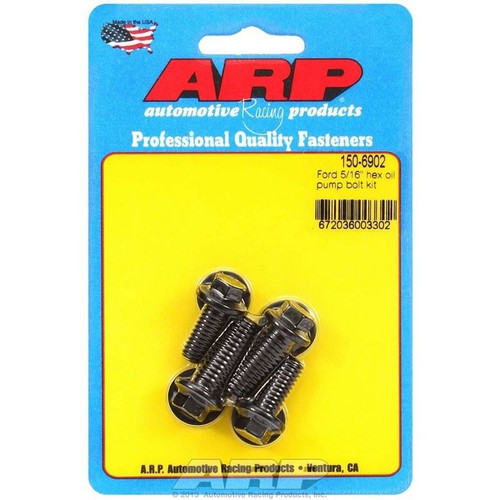 ARP 150-6902 Ford V8, Oil Pump Bolts, 3/8-5/16 in. Thread, Hex Head, Chromoly, Set of 4