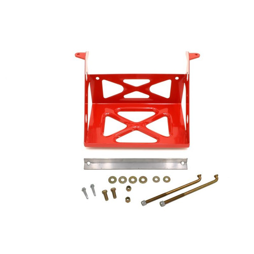 BMR BR001R 1982-2002 F-Body Battery Relocation Mount Kit, Steel, Red, 10.75 x 7 in.