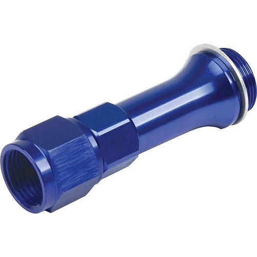Allstar Performance ALL50900  Fuel Bowl Fitting  7/8-20 in. to -8 AN Female, Blue, Extended