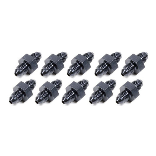 Allstar ALL50090-10 Fitting, -3 AN Male Union, Aluminum, Black Anodized, 10 pack
