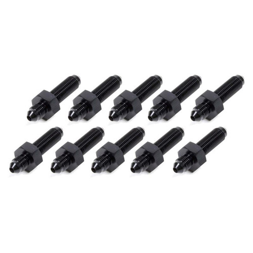 Allstar ALL50092-10 Bulkhead Fitting, -03 AN, Straight, Black, Aluminum, 10 Pack