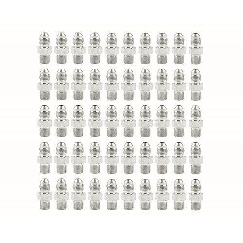 Allstar ALL50001-50 Fittings -04 AN to 1/8 in. NPT, Straight, Zink, 50 Pack