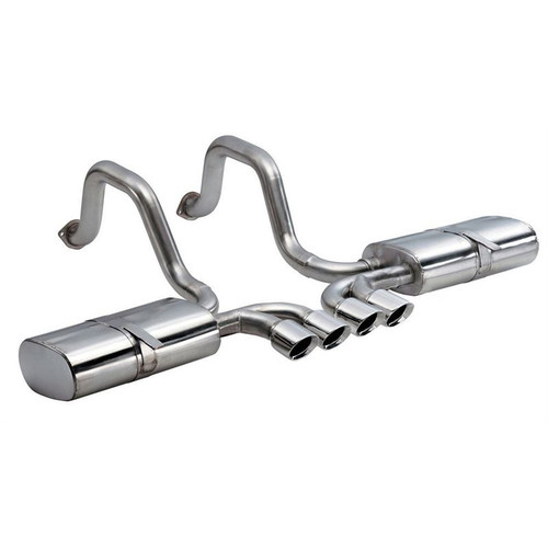 Corsa 14139 1997-2004 Corvette, Sport Rear Axle Back Exhaust System, Dual Into Four, 2 1/2 in.