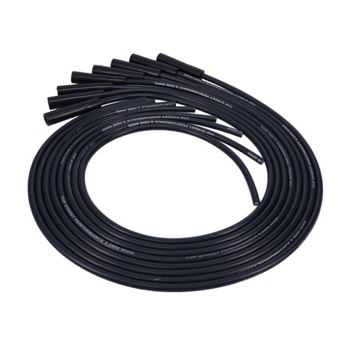 TSP 81025 LS Spark Plug Wire Set, Cut-to-fit, 8.5 mm, Black, 180 degree