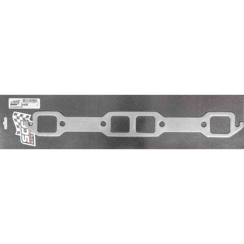 SCE Gaskets 264080 Mopar B/RB, AccuSeal Pro Exhaust Gaskets, 1.65 x 1.90 in. Port, Pair