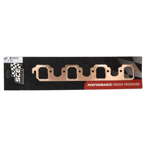 SCE Gaskets 4135 BB Ford, Pro Copper Exhaust Gaskets, 1.75 x 1.75 in. Port, Pair