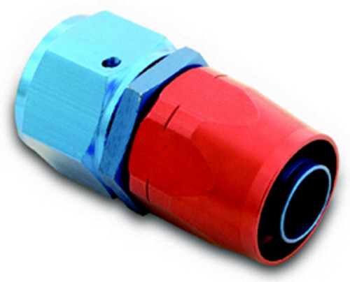 A-1 Products A1P00004 Fitting, Hose End, 200 Series, Straight, 4 AN Hose to 4 AN Female, Aluminum, Blue / Red Anodized, Each