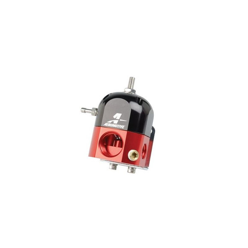 Aeromotive 13204 A1000 Carbureted Bypass Regulator, 3-15 PSI, Red/Black