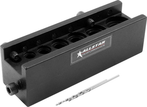 Allstar Performance ALL10122 Drill Fixture, Safety Wire, 3/16 to 5/8 in Fasteners, 1/16 in Drill Bits, Aluminum, Black Anodized, Kit