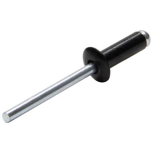 Allstar Performance ALL18003 Rivet, Small, 3/8 in Head, 3/16 in Steel Mandrel, 1/4 to 3/8 in Grip Range, Aluminum, Black Paint, Set of 250