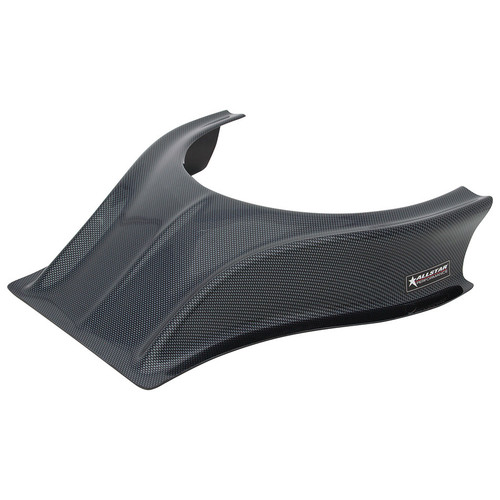 Allstar Performance ALL23235 Hood Scoop, 3-1/2 in Height, Straight Front, Plastic, Carbon Fiber Look, Each