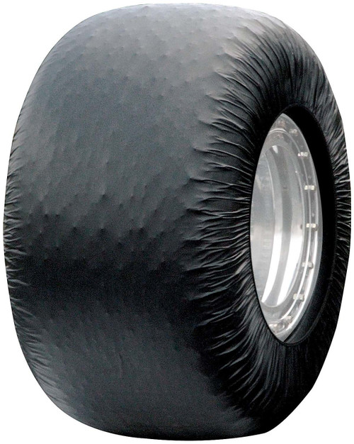 Allstar Performance ALL44223 Tire Cover, Dirt Tires, 93 to 96 in Circumference Tire, Vinyl, Black, Set of 4