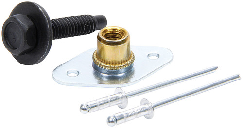 Allstar Performance ALL44226-24 Mud Cover Installation Kit, Screw-In Inserts / Rivets Included, 1-3/8 in Spring, Set of 24