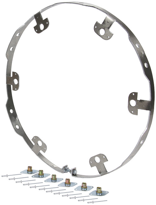 Allstar Performance ALL44253 Mud Cover Ring, Flat Style, 6 Bolt-On Fasteners, Aluminum, 15 in Wheels, Mud Cover Kit, Each