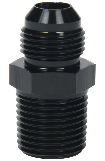 Allstar Performance ALL49513 Fitting, Adapter, Straight, 8 AN Male to 3/8 in NPT Male, Aluminum, Black Anodized, Each