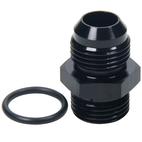 Allstar Performance ALL49848 Fitting, Adapter, Straight, 10 AN Male to 10 AN Male O-Ring, Aluminum, Black Anodized, Each