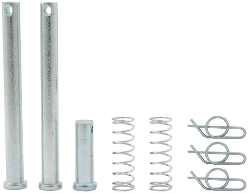 Allstar Performance ALL55093 Jacobs Ladder Pin, 3/8 in Diameter, 3-3/4 in Long, Clips / Springs, Steel, Zinc Oxide, Sprint Car, Kit