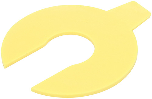 Allstar Performance ALL64450-25 Shock Shim, U-Shaped, 1/16 in Thick, Plastic, Yellow, 16 mm Shocks, Set of 25