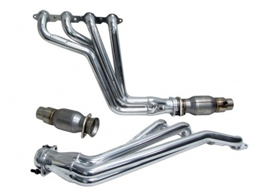 Bbk Performance 40540 Headers, Long Tube, 1-7/8 in Primary, Catted, High Flow Core, Steel, Polished Silver Ceramic, GM LS-Series, Chevy Camaro 2010-15, Kit