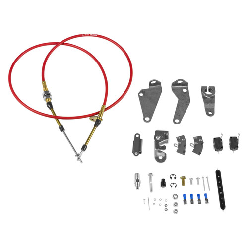 B And M Automotive 81020 Shifter Cable Kit, 5 ft Long, Transmission Shifter Lever and Bracket Included, C4, B&M Hammer Shifters, Kit