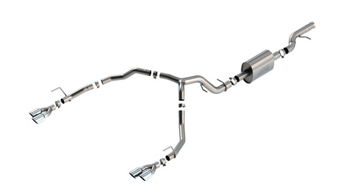 Borla 140859 Exhaust System, S-Type, Cat-Back, 3-1/2 in Diameter, 2-3/4 in Tailpipes, 4 in Tips, Stainless, Natural, GM Fullsize SUV 2021-22, Kit