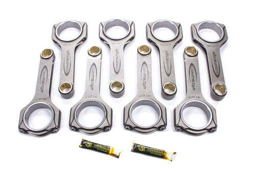 Callies CSC6125DS2A2AH Connecting Rod, Compstar, H Beam, 6.125 in Long, Bushed, 7/16 in Cap Screws, ARP2000, GM LS-Series, Set of 8