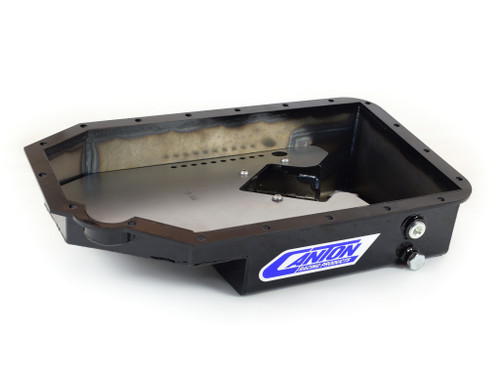 Canton 15-966 Engine Oil Pan, Road Race Series, Rear Sump, Wet, 6.9 qt, 5-1/4 in Deep, Steel, Clear Zinc, Honda 2.0L / 2.2L, Each