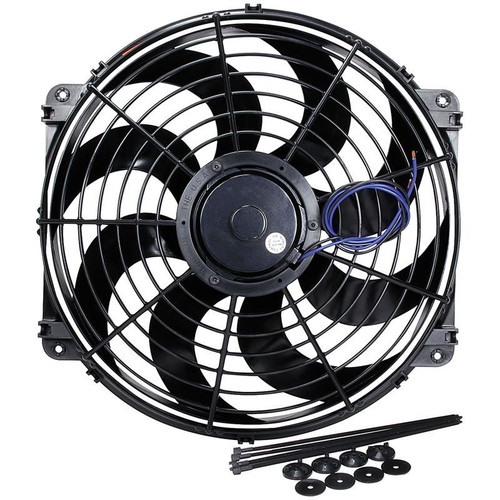 Allstar ALL30076 Electric Fan 16 in. Curved Blade, Push/Pull, 1980 CFM, Black