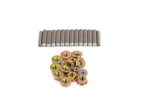 Canton 22-302 Oil Pan Stud, Hex Nuts, Stainless, Natural, GM LS-Series, Kit