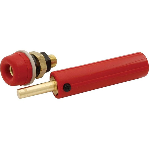Allstar ALL76300 Remote Battery Terminal, Quick Disconnect, 1/2 in. Diameter Hole, Red, Kit