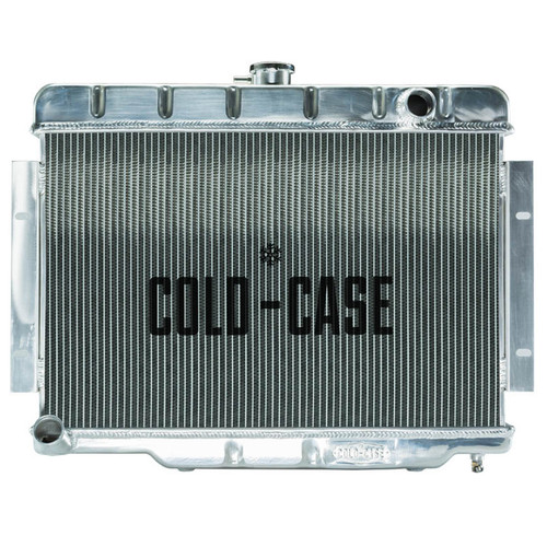 Cold Case Radiators MOJ990A Radiator, 26.850 in W x 20.500 in H x 3 in D, Passenger Side Inlet, Driver Side Outlet, Aluminum, Polished, Jeep Wrangler CJ 1970-85, Each