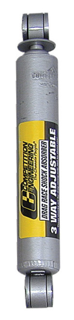 Competition Engineering C2755 Shock, Drag, Monotube, 10.44 in Compressed / 16.41 in Extended, 1.63 in OD, 3 Way Adjustable, Steel, Gray Paint, Rear, Each