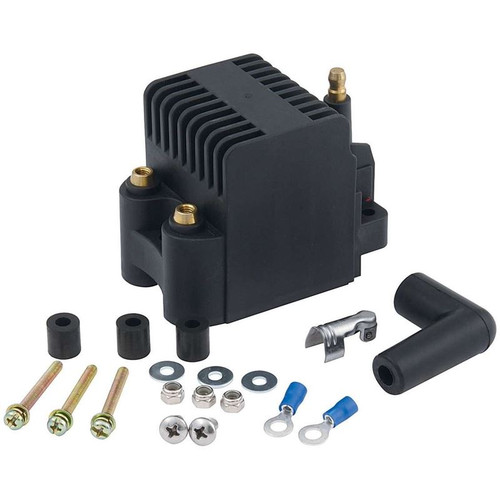 Allstar ALL81232 High Output Ignition Coil, E-Core, 40000V, Black, Male HEI, 6.5 ohm, Each