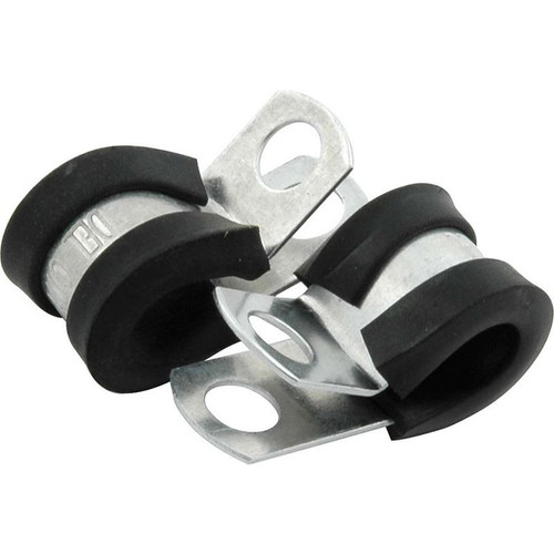 Allstar Performance ALL18302 Line Clamps, 3/8 in. Aluminum, Rubber Lining, 10 Pack