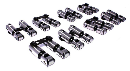 Comp Cams 818-16 Lifter, Endure-X, Mechanical Roller, 0.842 in OD, Link Bar, Small Block Chevy, Set of 16