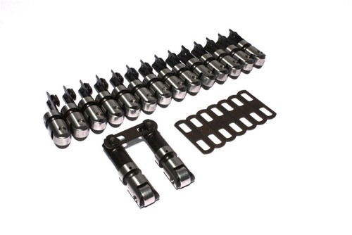 Comp Cams 873-16 Lifter, Endure-X, Mechanical Roller, 0.842 in OD, 0.300 in Taller, Link Bar, Small Block Chevy, Set of 16