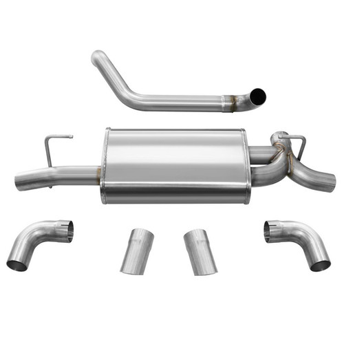 Corsa Performance 21013 Exhaust System, Axle-Back, 2.5 in Diameter, Sport Sound, Turndown Tips, Stainless, 3.6 L, Jeep Wrangler JL 2018-21, Kit