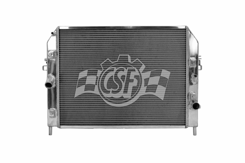 Csf Cooling 7015 Radiator, 21-5/8 in W x 2-7/16 in D, Single Pass, Driver Side Inlet, Passenger Side Outlet, Aluminum, Polished, Mazda Miata 2006-12, Each