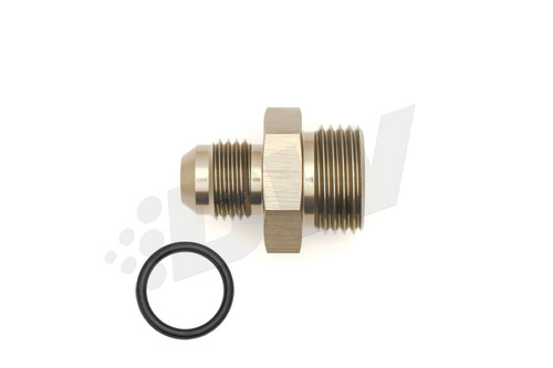 Deatschwerks 6-02-0401 Fitting, Adapter, Straight, 8 AN O-Ring Male to 6 AN Male, Aluminum, Titanium Anodized, Each