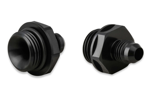 Earls AT585106ERL Fitting, Adapter, Straight, 6 AN Male to 10 AN Male O-Ring, Aluminum, Black Anodized, Pair