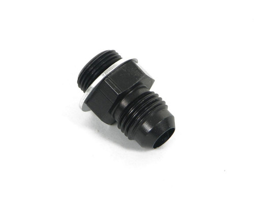 Earls AT991942ERL Fitting, Adapter, Straight, 6 AN Male to 9/16-24 in Male, Aluminum, Black Anodized, Each