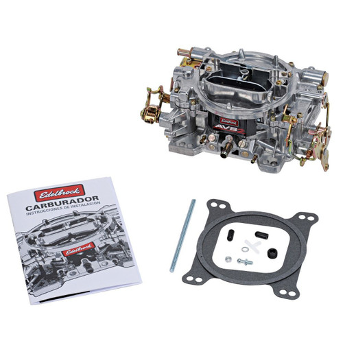 Edelbrock 1915 Carburetor, AVS2 Off-Road, 4-Barrel, 650 CFM, Square Bore, Manual Choke, Mechanical Secondary, Single Inlet, Satin, Each