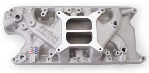 Edelbrock 2121 Intake Manifold, Performer 289, Square Bore, Dual Plane, Aluminum, Natural, Small Block Ford, Each