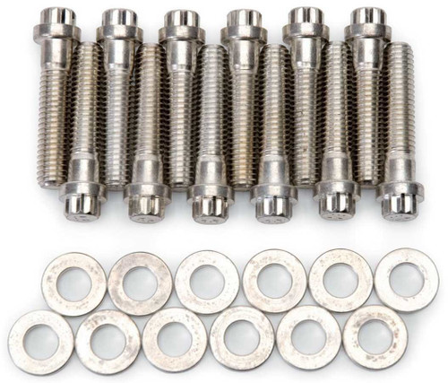 Edelbrock 8579 Intake Manifold Bolt Kit, 12 Point Head, Steel, Cadmium, Small Block Mopar, Kit