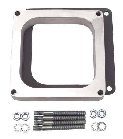 Edelbrock 8717 Carburetor Spacer, 1 in Thick, Open, Dominator Flange, Aluminum, Natural, Each